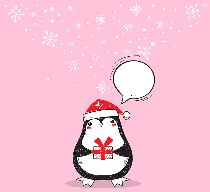 Пингвин с подарком